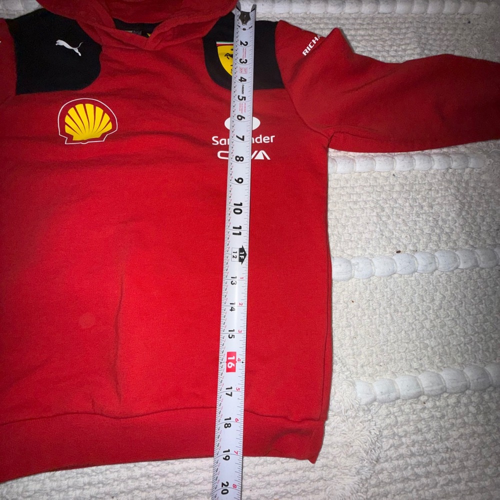 Scuderia Puma Ferrari Hoodie Youth XS Red Racing F1 Lewis Hamilton Racing 2023 - Picture 5 of 6